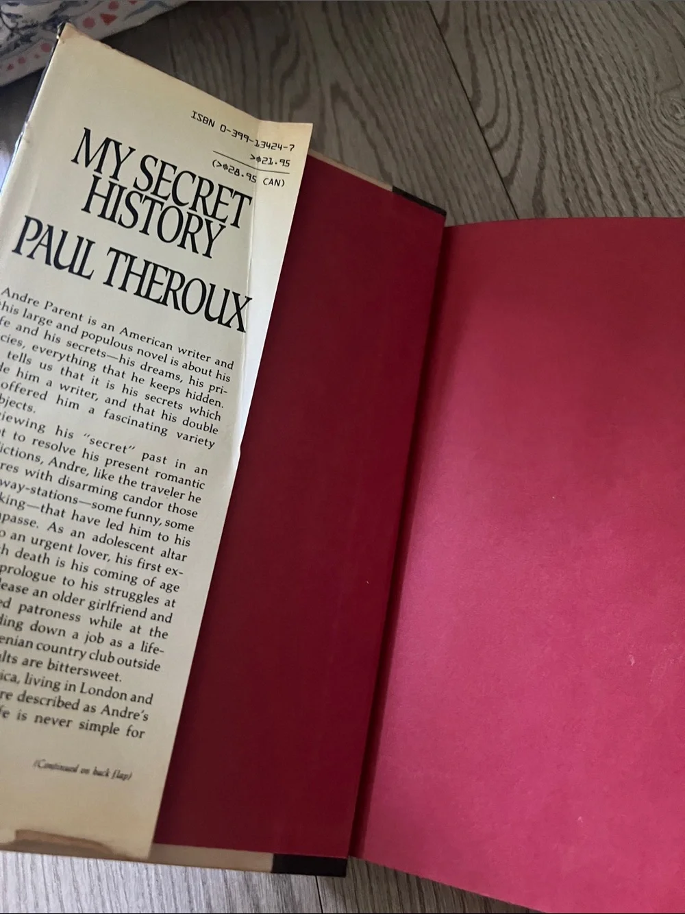 My Secret History by Paul Theroux - Black Cover Novel